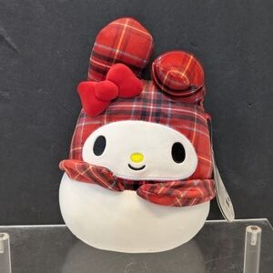 Squishmallows Sanrio My Melody red Plaid 8” Soft Stuffed Toy Hello Kitty Friend